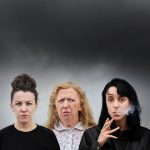 Tom Murphy's Bailegangaire cast: Clare Monelly (Mary), Joan Sheehy (Mommo) and Maeve Fitzgerald (Dolly). Directed by Padraic McIntyre for Nomad Theatre Network in association with Livin' Dred Theatre Company.